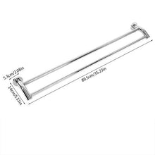 CHHD Portasciugamani a Doppia Asta da Bagno, mensola Porta Asciugamani a Muro da 90 cm a 2 Poli in Acciaio Inossidabile, Antiscivolo, Forte Resistenza con Gancio