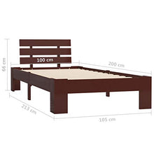 SKM Giroletto Marrone Scuro in Legno Massello di Pino 100x200 cm (19.2kg)