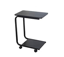 Zhicaikeji Camera da Letto Comodino scrivania squisita Moda in Legno Nero Rack Semplice Comodino Pigro mensola Mobile Desk