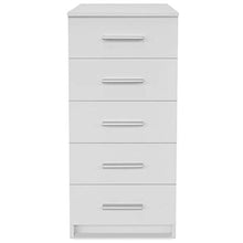 FAMIROSA Cassettiera Alta in Truciolato 41x35x106 cm Bianca