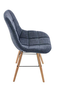 Sedia Da Pranzo Tammy In Stoffa I Sedia Design Con Telaio Legno Di Faggio I Sedia Moderna Trapuntata Design Scandinavo, Colore:blu