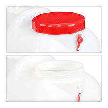 Relaxdays Tanica con Rubinetto, Coperchio a Vite del Contenitore, per Acqua Potabile, 25 L, Senza BPA, Bianco-Rosso, 25 Litri