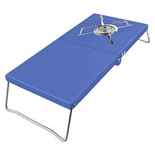 Tavolo termico pieghevole Tovelent o singolo bruciatore 1 unità, multiuso leggero, compatibile con 4 tipi di bruciatori, facile da trasportare (blu)