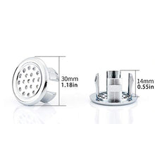 Dynamovolition Galvanotecnica Design in plastica Lavabo per lavabo Anello di sfioro Inserto Rotondo da Sei Piedi Tappo con Foro Cromato