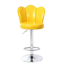 LLT Pratico sgabello Sgabelli moderna colazione Bar Stool ° girevole Kitchen Bar contatore sedia regolabile Altezza sede morbida Exquisite schienale Carico massimo 360 120Kg,Giallo,60~80 cm
