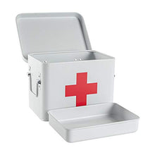 Harbour Housewares Vintage First Aid Bagagli Scatola Metallica - Piazza Metal Box ermetico Seal - Bianco