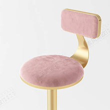 TopJiä Sgabelli da Bar con Schienale Regolabile da Bar,Girevole Seggiola da Bar con Poggiapiedi,Velluto Sgabello da Bar Industriale Sedia Cucina,Portante di Carico 150kg,per Ristorante Bar Cucina