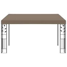 Tidyard Gazebo Padiglione da Parete Muro Giardino Tessuto Grigio Talpa con Struttura in Acciaio 4x3x2,5 m/6x3x2,5 m,Gazebo da Giardino con Struttura in Acciaio,Gazebo 4x3 6x3 m,Gazebo da Parete