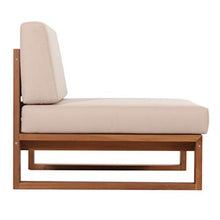 Teako Design Molveno - Poltrona lounge in legno massiccio non trattato, con cuscini in teak, resistente alle intemperie