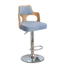 LLT Pratico sgabello Sgabelli contatore Chair Cucina Colazione Bar Stool 360 ° Swivel Bar Sedia da ufficio Altezza regolabile Barbershop Lino sedile Carico massimo 130Kg,Blu,45~63 cm