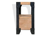 Comodino Bianco con Cassetto,Cassettiera con 1 Cassetti da Letto in Legno massello di acacia Cassettiera Camera da Letto Comodino con Cassetto e Scompartimento Aperto 40 x 30 x 54 cm