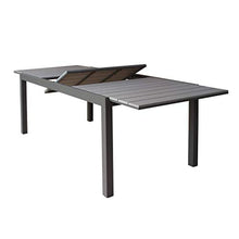 Milani Home s.r.l.s. Tavolo Rettangolare Allungabile in Alluminio Taupe E Polywood 180/240 X 100 da Esterno Giardino, per Ristorante