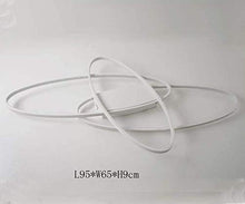 LED Plafoniera Soggiorno Dimmerabile Soffitto Lamp Moderno Ellisse Annulus Designer Lampada a Sospensione con telecomando Cucina Métal Acrilica Sala da pranzo Ufficio Lampadari L95*W65cm