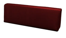 CUSCINO SCHIENALE 39X120X11-19 PER BANCALI PALLET EPAL EUR RIVESTITO IN ECOPELLE SFODERABILE BORDO - ALTA DENSITA'