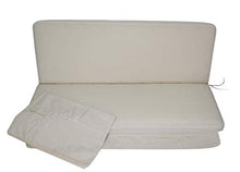 GHIOCUSCINI "Cuscini per Dondolo cm135 sfoderabile con tettuccio per Esterni Universale Mis. Larghezza cm135 X profondità 54, SP.6cm Schienale 54 cm Tessuto COT/Poly Colore Ecru' Incluso Tettuccio