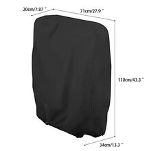 Wenxiaw Copertura Protettiva per Sedie Pieghevoli Fodera per Sedia a Sdraio Pieghevole Impermeabile, Antivento, Resistente ai Raggi UV, (71x110 cm), con Borsa da Trasporto Oxford, Nero