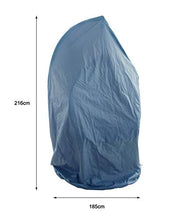 Laxllent Copertura della Sedia a Dondolo,Rattan da Giardino Wicker Coperture Mobili Impermeabili per Sedie sospese,216x185cm, Grigio (210D Oxford PU)