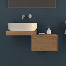Bagno Italia Mensola porta lavabo cm 60 per arredo bagno bianco, pino sbiancato o rovere tabacco anche in altre misure e con cassettiera I