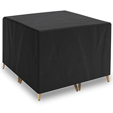 AKEfit Rattan Cube Set Cover, 420D Oxford Fabric Garden Cover per mobili, Cube, 4 posti (123 x 123 x 74cm)