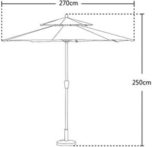SHANCL Ombrellone Ombrelloni Portatili Ø 9ft / 270 Centimetri Double Top Giardino Ombrellone con manovella Maniglia, Parasole Protezione Impermeabile (Color : off-White)