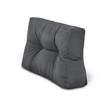 Beautissu Set da 2 Cuscini per spalliera di divanetti con Pallet o bancali Eco Style - 60x40x10/20cm cad. - Grigio