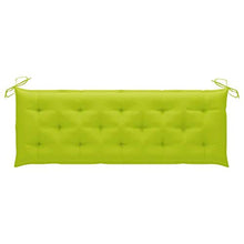 vidaXL Cuscino per Dondolo Verde Brillante 150 cm in Tessuto