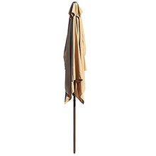 Ombrellone A Mezzaluna Esterno 2.7 M * 1.4 M Tenda da Sole in Poliestere con Manovella Base Non Inclusa, per Giardino Terrazza Patio LDFZ
