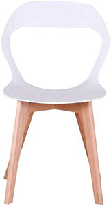 GroBKau - Set di 6 sedie da pranzo in plastica per soggiorno, sala da pranzo, ufficio, sala riunioni, ristorante, ecc. (bianco-6)