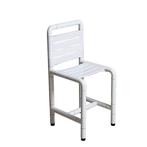 MGMDIAN Con Schienale, Antibatterico di Sicurezza, Sedia da Bagno, Sgabello da Bagno, Sedia da Bagno, Sgabello da Bagno Senza Barriere Accessori da Bagno (Color : White)