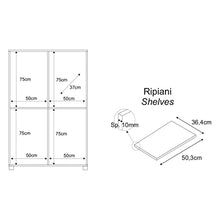 Sarmog Armadio Finitura Rovere Rustico - Mobile 4 Ante A734RRRRK