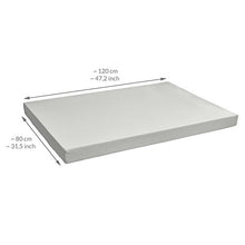 Beautissu Cuscino Seduta per divani con bancali, Eco Pure 120x80x8cm per divanetti e panche da Giardino - Grigio Chiaro