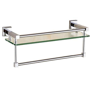 NHLBD Mensola da Bagno, mensola portaoggetti - Bagno mensola a Parete Doccia Caddy mensola di Vetro for Il Bagno equipaggiamento con partizione portasciugamani da Bagno (Size: 61.5 * 14cm)