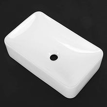 Bacino da bagno, per Home Hotel Villa Restaurant, 18,9 pollici * 11,4 pollici, lavabo in ceramica bianca di alta qualità per guardaroba, lavabo da appoggio
