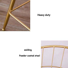 LWW Sedie, Sedie in ferro battuto Sgabello nordico dorato Sedia da bar Sedia per il tempo libero Sedia da pranzo moderna e minimalista Sedia in filo metallico,Altezza seduta 65 cm