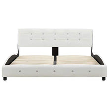 SKM Letto con Materasso Bianco in Similpelle 140x200 cm (47.15kg)