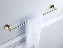 ZLININ Y-longhair Mensola Bagno Europeo In Ottone Retrò Oro Portasciugamani Singolo Pole Hardware Accessori Da Bagno