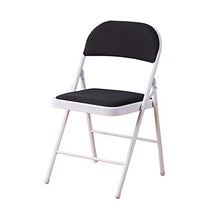 JCXOZ-Sedia Pieghevole Sedia Pieghevole Resistente, Sgabello Sedile Camping Nero Spesso Ristorazione Telaio in Metallo Sedia da Ufficio