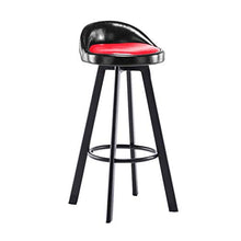 LLT Pratico sgabello Sgabelli bar sgabello da cucina Bar colazione cucina contatore sedia girevole Black Metal Telaio Comodità Posto a sedere Carico massimo 130Kg,Rosso,72 cm