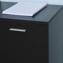 Vinsetto Armadietto Multifunzionale per l'Ufficio con Ruote a 360°, per Stampanti e Fascicoli, in Legno Nero 100x40x71cm