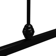 mewmewcat Struttura Letto Struttura in Metallo Nero Famiglia Pratico giroletto, Camera da Letto giroletto in Metallo Stile Moderno 213 x 111 x 109 cm (Lunghezza x Larghezza x Altezza)