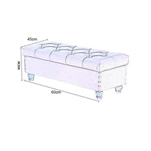 LXESWM Pouf Panca Ottomana Stoccaggio Ottomano con Flipping Coperchio Scarpe Banco Poggiapiedi Pieghevole Bagagli Petto di Archiviazione Pouffe Storage Box Bed Fine Sgabello Divano Sgabello