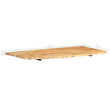 FAMIROSA Piano per Lavabo Bagno in Massello di Acacia 120x55x2,5 cm