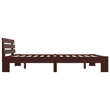BIGTO - Struttura per letto in legno di pino massiccio, per camera da letto, stile C, 180 x 200 cm, colore: Marrone scuro