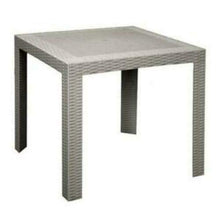 Sedam Srl Tavolo Dallas, in Rattan, da Esterno, Giardino, 80x80, Vari Colori, Alta qualità (Tortora)