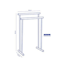 kela 22690, Portasciugamani, 2 Bracci, Acciaio Inox antiruggine 18/10, Lunghezza di 56 cm, Priamo, Satinato, Satin, One Size