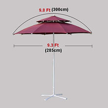 HZK 3m Patio 8 Costole Giardino Ombrello Esterno dello Schermo di Sun Cafe Party Store Beach Tabella Mercato all'aperto Ombrello con manovella di Sollevamento WDDT (Color : Green)