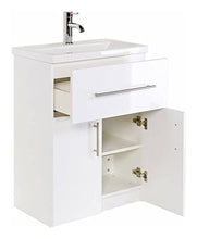 Mobile bagno a terra SlimLine bianco lucido