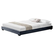 Corium Struttura Letto Imbottito 140 x 200 cm Letto con Rivestimento in Tessuto 1 Piazza e Mezza - Grigio Scuro