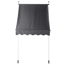 Estink - Tettoia da cortile da giardino, 2 x 1,2 m, tenda parasole da esterni, con altezza regolabile, impermeabile, per pergola di cortile di cortile di cortile (grigia)