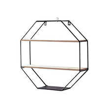 Una partizione in Legno Metallo Display Rack Magazzinaggio Riferimento specifico Taglie Vari Interne Finalità Perfetto Mobili Esagonale Telaio Iron Wood